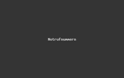 Notrufnummern